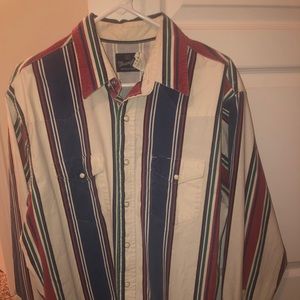 Men's vintage wrangler pearl snap button up